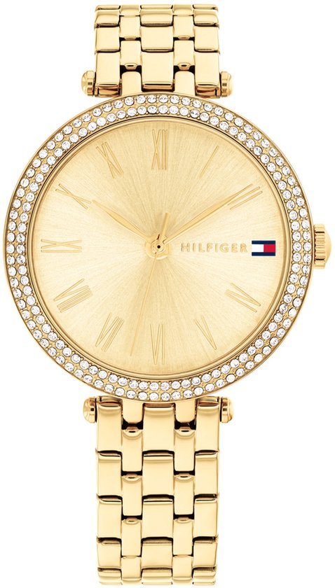 Tommy Hilfiger TH1782718 NATALIE Dames Horloge – 34 mm – Goudkleurig